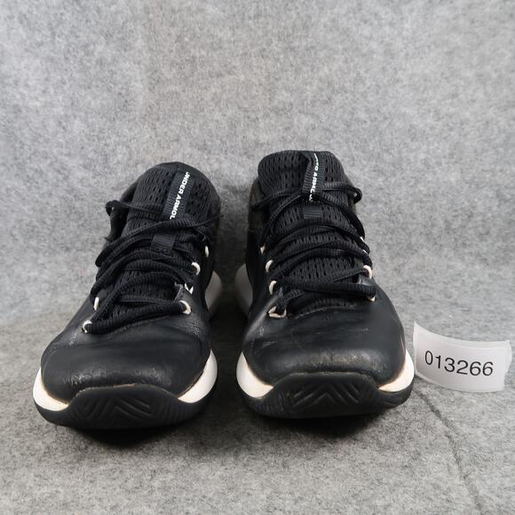 Under Armour Shoes Kids 5Y Basketball Sneakers Lockdown Mid Black Lace Up Youth - Picture 2 of 12